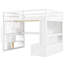 Lit mezzanine avec bureau, tablettes, 2 tiroirs spacieux et escalier de rangement fonctionnel fiable