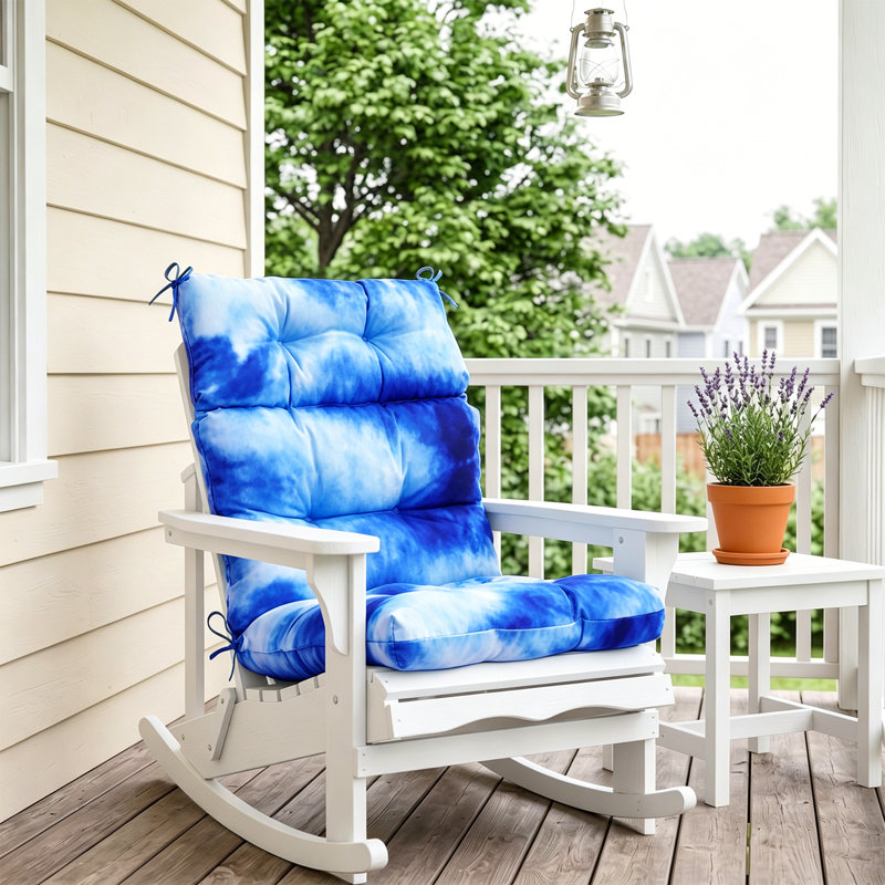 Indoor/Outdoor Seat/Back Cushion, Tie Dye Blue