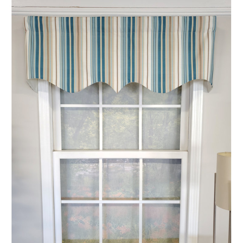 Elisa Stripe Regal Valance Blue