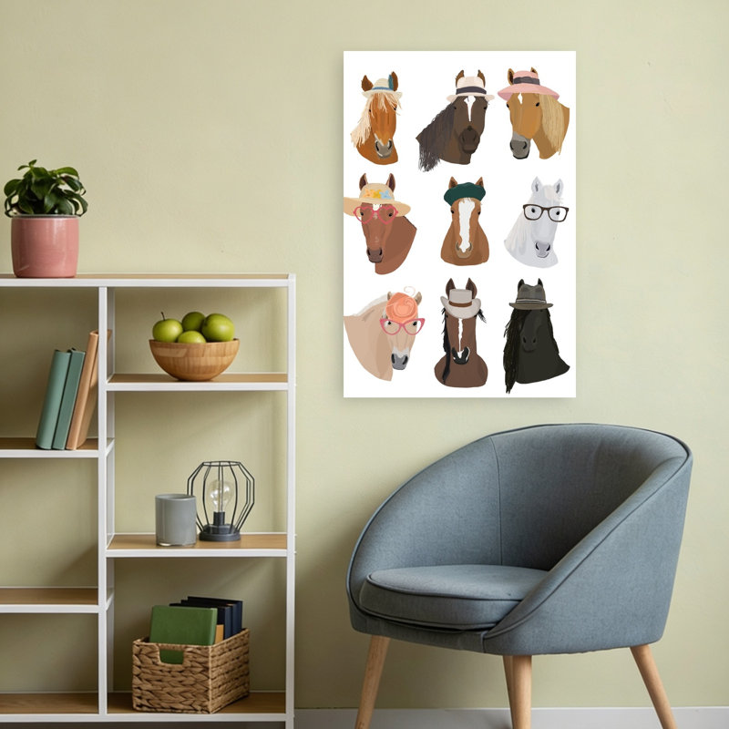 Chevaux en chapeaux, art contemporain cheval