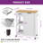 Rolling Portable Dining Serving Utility Small Kitchen Island Cart On Wheels With Trash Can Storage Cabinet For 13 Gallon Garbage Bin