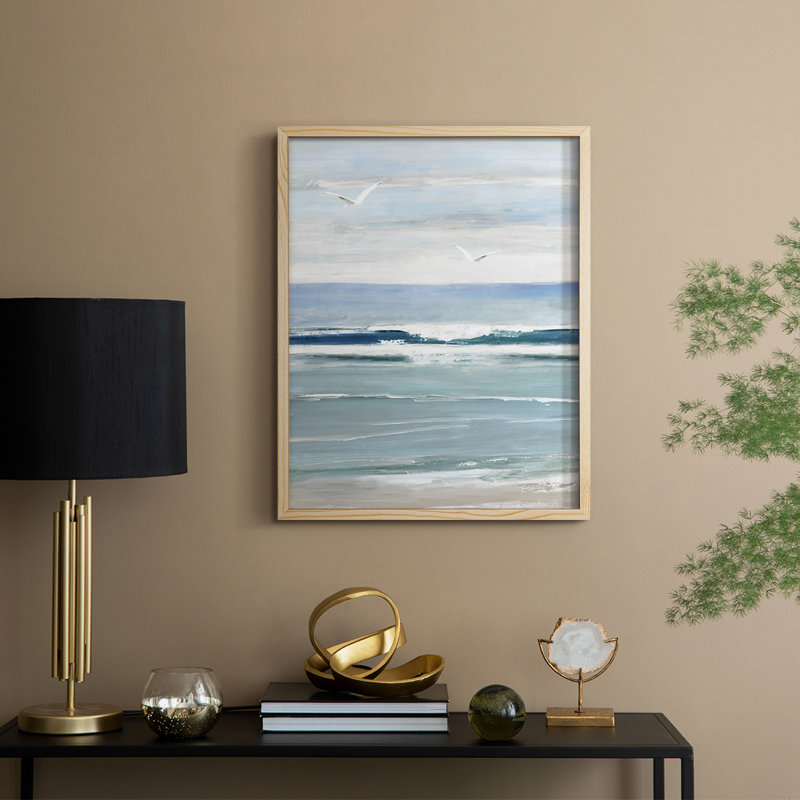 Seagull Bay II, reproduction encadrée - bois massif, H 30 po x l 24 po