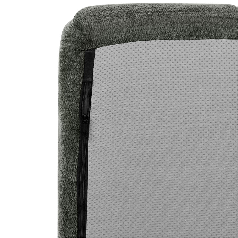 Canapé modulaire semi-courbé modulaire moderne avec repose-pieds Chenille, Black Foam, Black