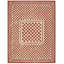 Flatweave Wool Checkered Area Rug