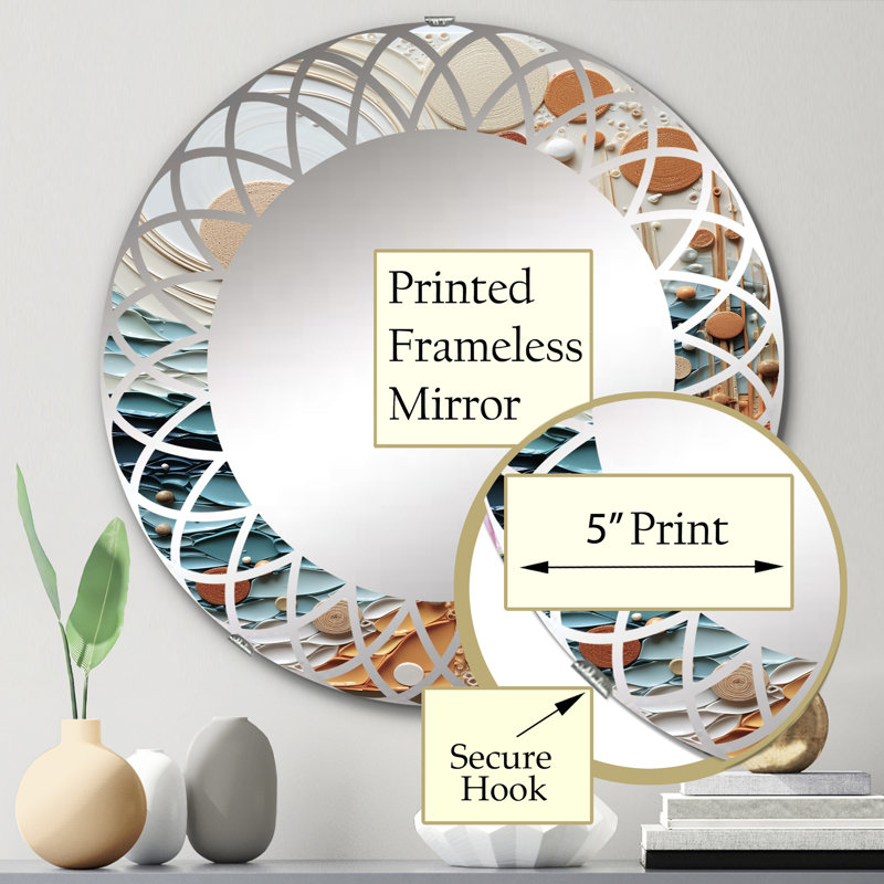 Miroir mural rond Nurne, 24 po x 24 po