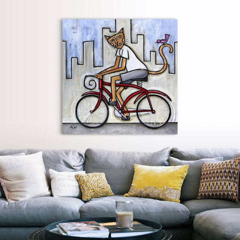 «I Think I Am Being Tailed» par Brittiney, Malveaux, H 16 po x l 16 po x P 1,5 po, Toile