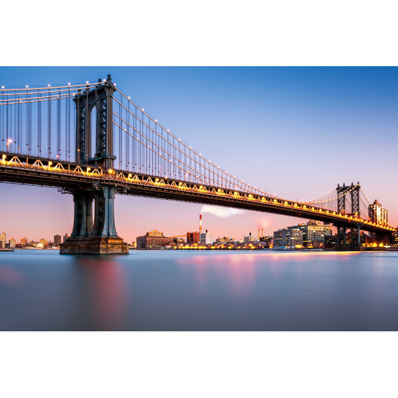 Manhattan Bridge - Photographie sur toile tendue, H 32 po x l 48 po