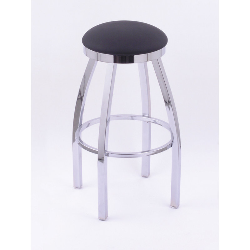 802 Misha Swivel Stool, Pewter, Bar Stool (30" Seat Height), Fabric-Graph Alpine