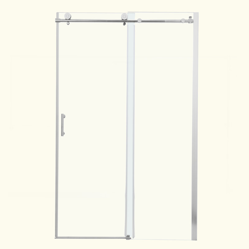 Shower Door 48" W X 76"H Single Sliding Bypass Shower Enclosure, Chrome