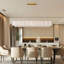 Lakiaya 14-Light 54" Kitchen Island Square / Rectangle Alabaster Chandelier with Alabaster Shade