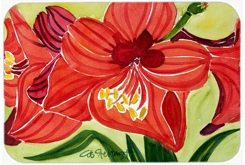 Planche à découper en verre fleur-amaryllis caroline