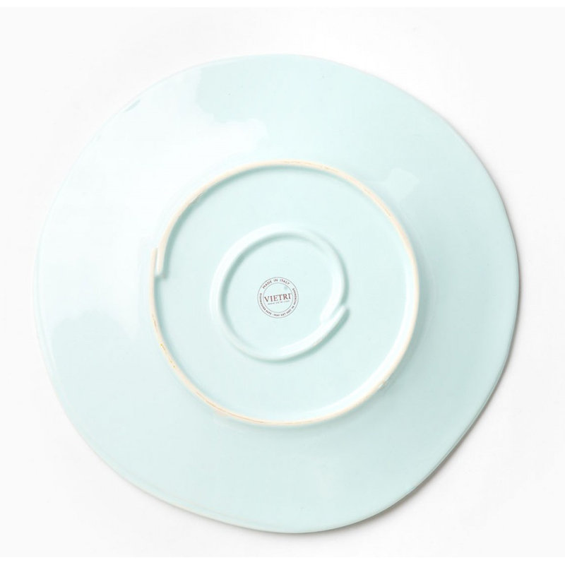 Lastra Handmade Stoneware Salad/Dessert Plate, Aqua