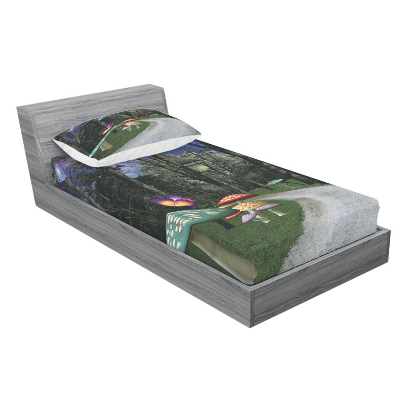Microfiber Sheet Set, Twin Sheet Set with 1 Pillowcase