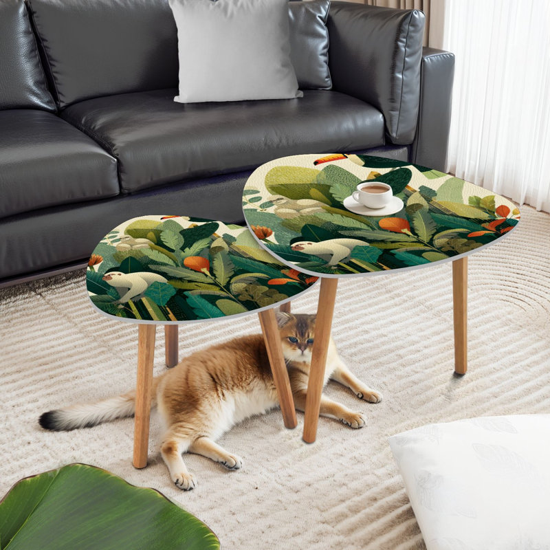 Ensemble de 2 tables basses gigognes Triangle