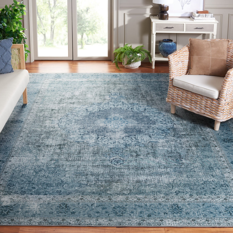 Tapis oriental vert / vert, Rectangle 8 pi x 10 pi