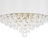 4 - Light Classical / Traditional Crystal Accent Fabric Drum Chandelier