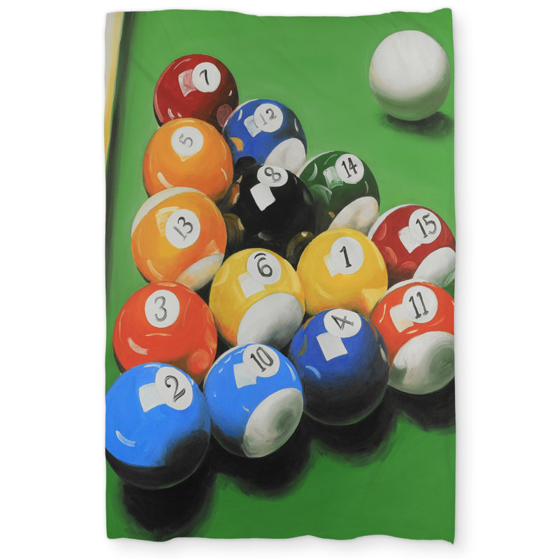 Pool Table with Ball Formation Duvet Cover | Home Decor