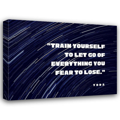 Art sur toile tendue par Trinx ArtsyQuotes, titre: Yoda Citation: Train Yourself