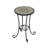 Patio Side Table With Shelf,Brown+Black