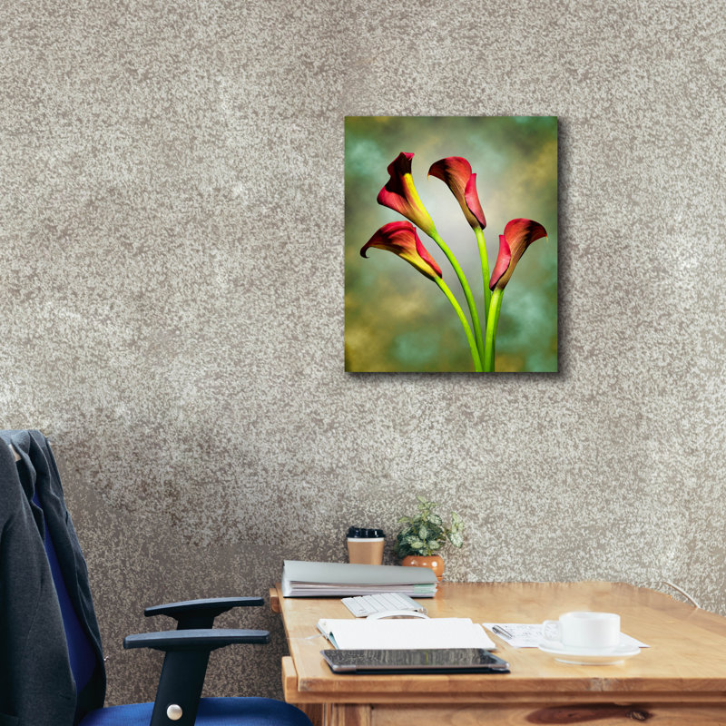 "Fleurs rouges" par Mark Ashkenazi, H 24 po x l 20 po x P 0,75 po