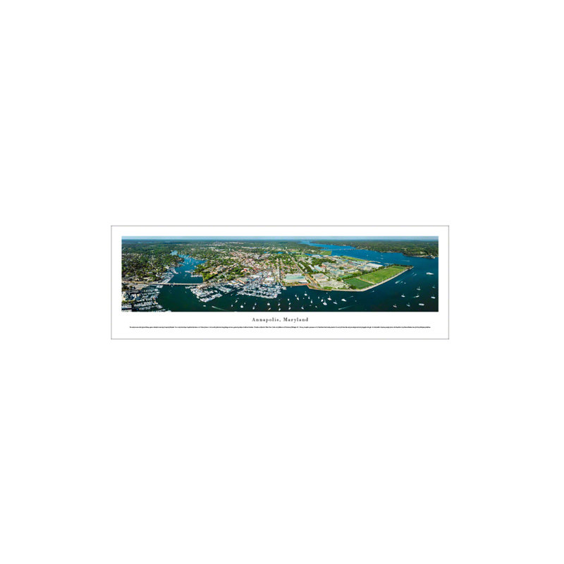 Impression panoramique Annapolis, Maryland, H 13,5 po x l 40 po, Papier