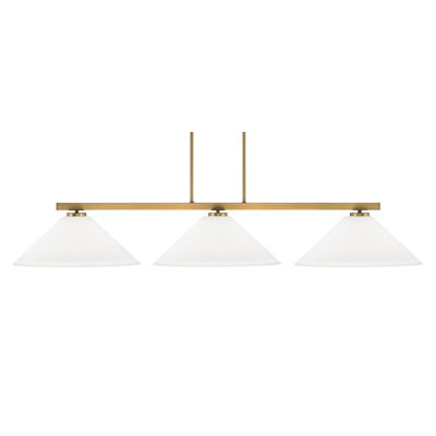 Bar 3 lumières Bremer avec verre mousseline blanc 16 po