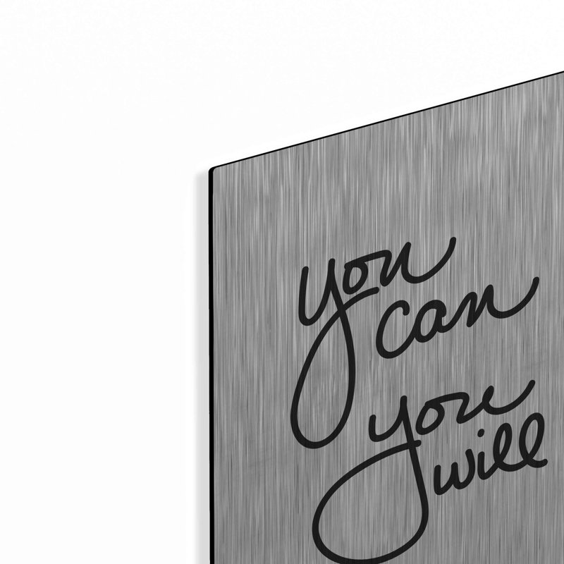 «You Can You Will» par Susan Ball, art mural en métal, H 16 po x l 12 po
