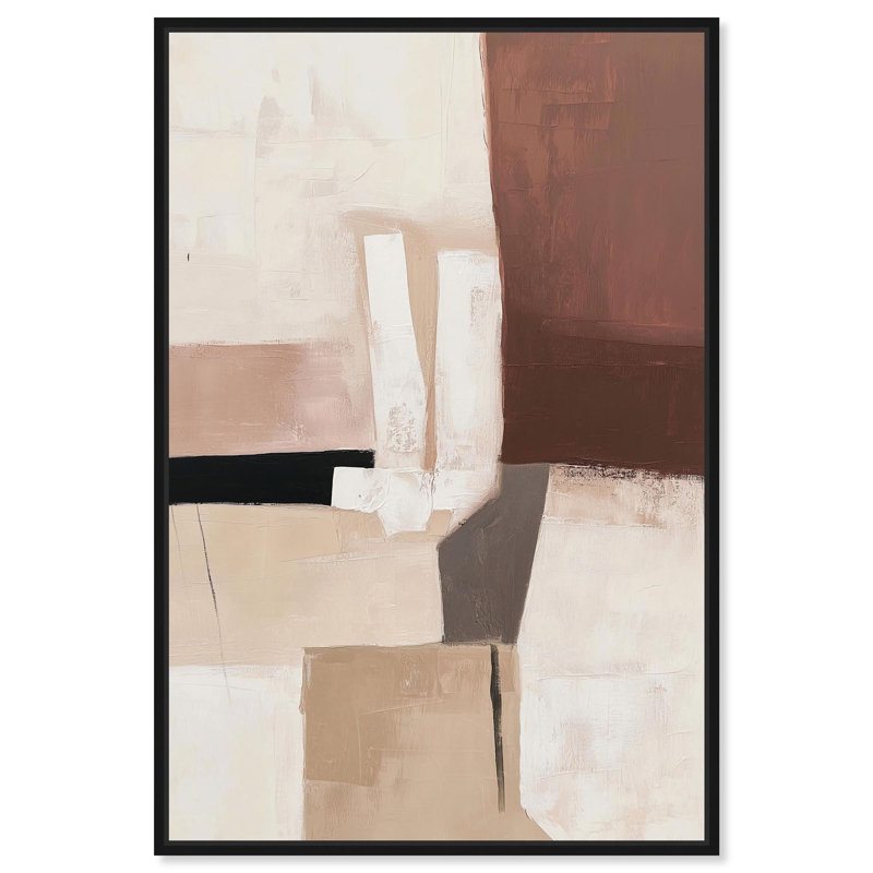 Impression sur toile Plaster Collage II par Art Remedy, cadre noir, 20 x 30, H 31 po x l 21 po, Structure noire