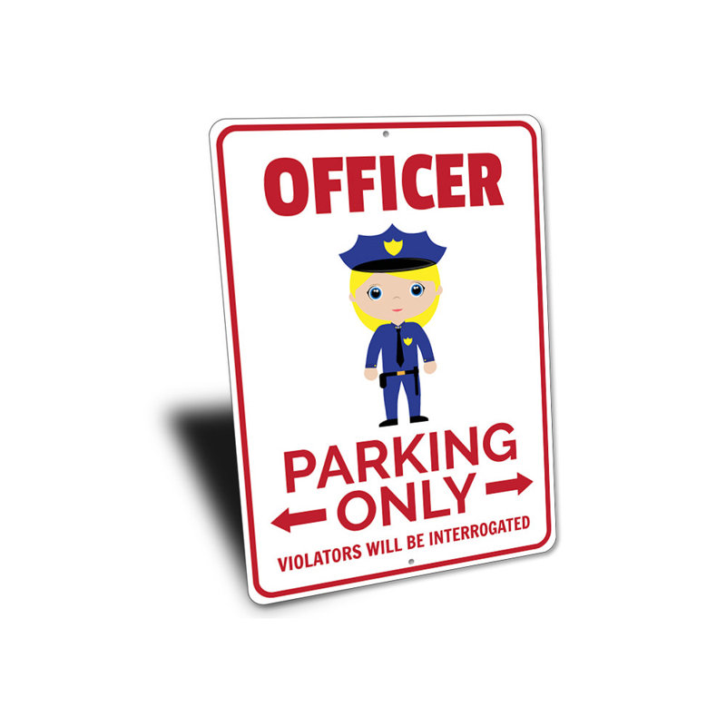 Enseigne d'officier en aluminium, H 18 po x l 12 po x P 0,06 po