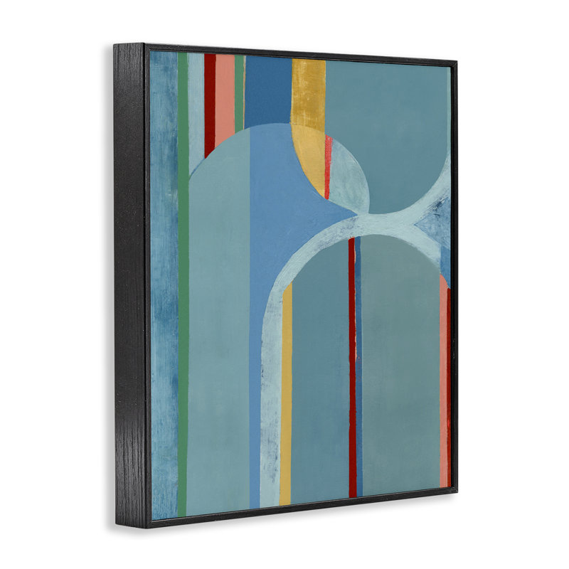 «Funky Blue Arches», estampe numérique de Pippin Schupbach, Giclée encadrée noir minuit, H 20 po x l 16 po