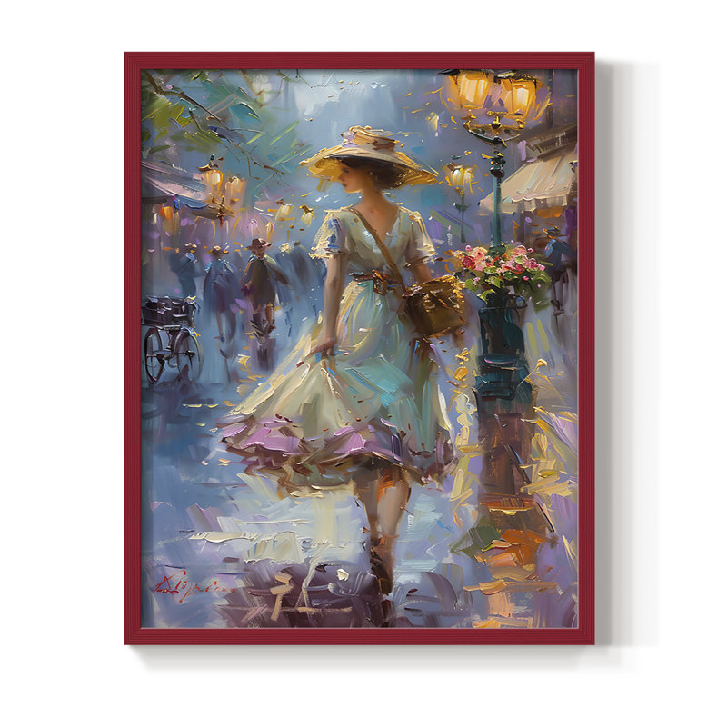 Reproduction encadrée WOMEN Series CMV III - bois massif, H 21 po x l 17 po, Rouge