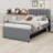 Upholstered Platform Bed With Trundle-541453801