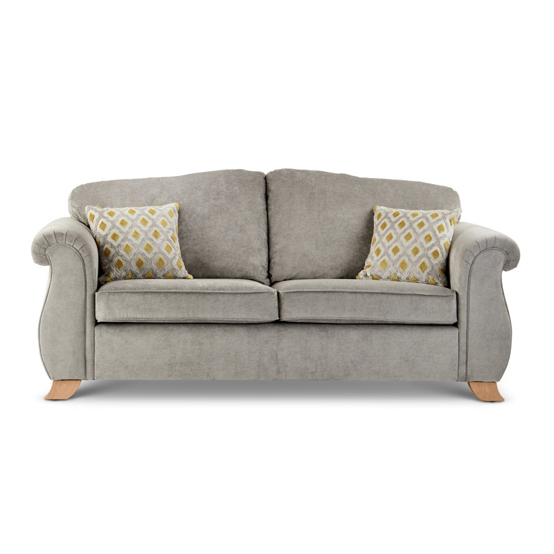 Aadvik 3 Seater Polyester Sofa, Grey