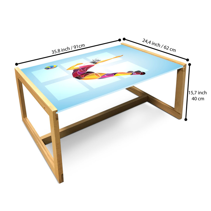 Ingerose Sled Coffee Table, 90cm H x 62cm W x 40cm D