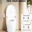 Bidet de toilette intelligent avec siège chauffant, affichage à DEL, buse autonettoyante, nuit, capteur de chaleur instantanée en céramique