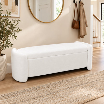 Tabouret de bar rembourré avec rangement 48,8 po