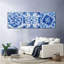 Carreaux de céramique bleu baroque, reproduction sur toile-932440772