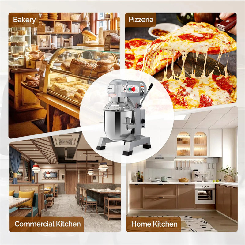 15 QT 550W 110V Commerical Stand Mixer With Guard