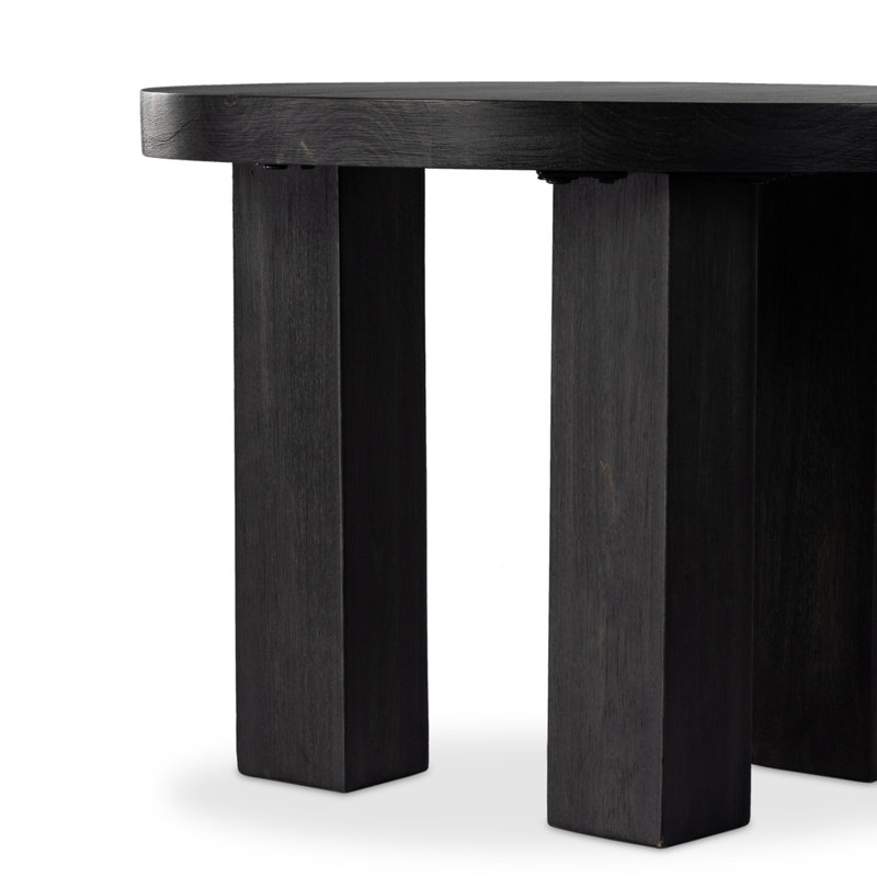 Mesa Solid Wood End Table, Ebony Parawood