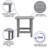 All-Weather Poly Resin Wood Adirondack Chairs with Side Table-88681444