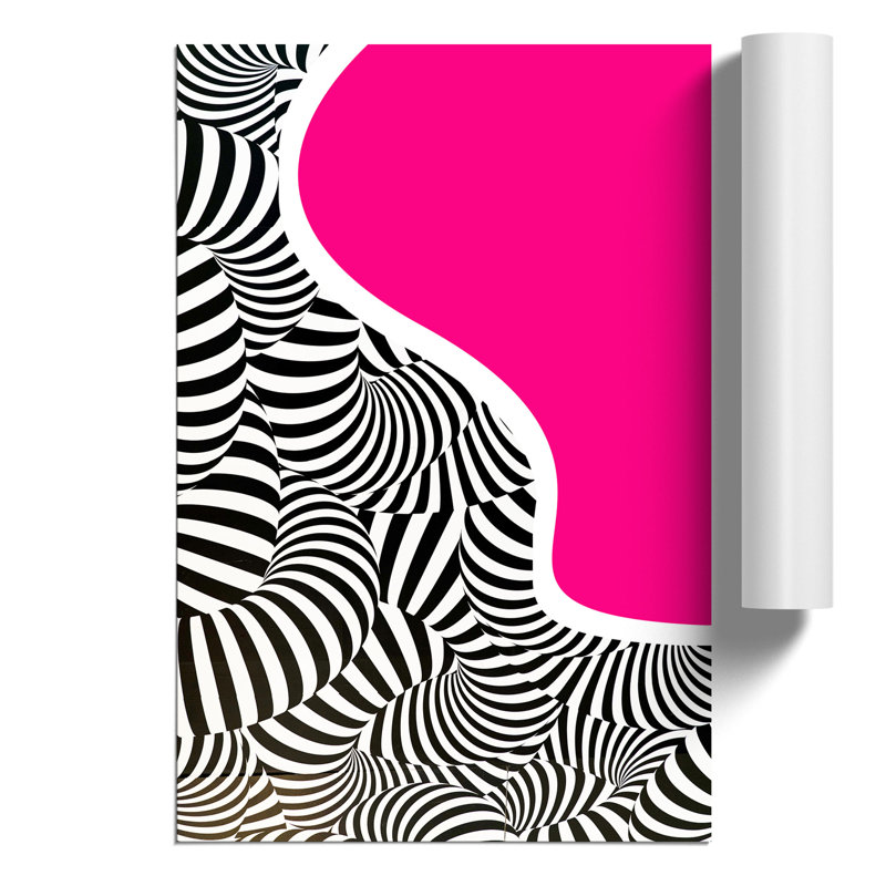 Abstract Zebra Lines - Frameless Print, 59cm H x 42cm W x 0.1cm D