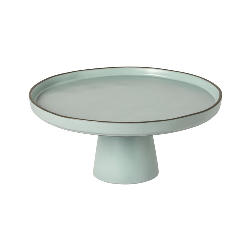 Stacked Organic Stoneware Cake Stand, Brown
