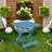 Folding Square Table Patio Outdoor solid wood Table for Backyard, Balcony, Portable Design Space-Saving-778545868