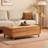 Simple rectangular solid wood coffee table