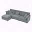 Canapé modulaire en L avec repose-pieds et canapé convertible surdimensionné pour 4 personnes Modern Home Living-1597791060