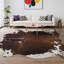 Tapis imprimé animal de l'Ouest avec texture de peau de vache imitation-119262628
