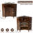 Fluted Corner Accent Cabinet With Sliding Doors And Storage Shelf