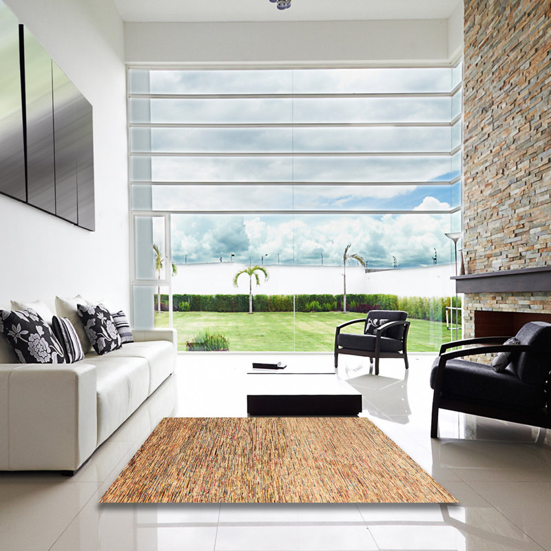 Tapis abstrait moderne 4210, Carré 7 pi