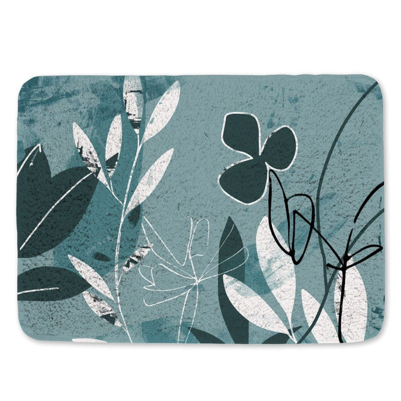 Ayser Microfiber / Microsuede Non-Slip Bath Mat, 21" W x 34" L