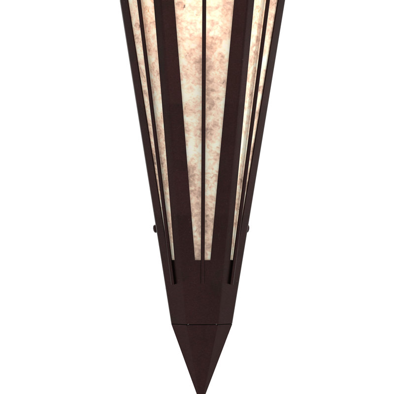 Applique murale 7,25 po de largeur Brum, Mica, Argent argent, Bronze acajou